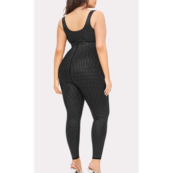 NWT Yitty Green Black Silhouette Headliner Shaping Catsuit Jumpsuit Shapewear 1X - Picture 9 of 10